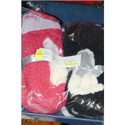 TWO PAIRS OF LADIES BALLERINA SLIPPERS