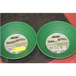 2 PROSPECTING GOLD PANS 10" GREEN