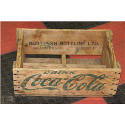 1951 COCA COLA WOOD CRATE NORTHERN BOTTLING LTD