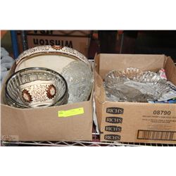 2 BOXES OF MISCELLANOUS GLASSWARE INLCUDING