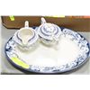 Image 1 : QUEENS THE ROYAL PALACES CREAM,SUGAR AND PLATTER