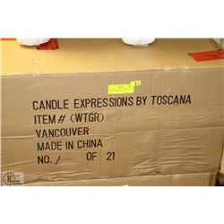 LOT OF 96 ASSORTED BRAND NEW CANDLE TINS W/ LIDS