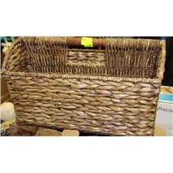 WICKER MAGAZINE RACK 16"L X 9"TALL