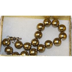 #9-GOLD  SEASHELL PEARL BRACELET