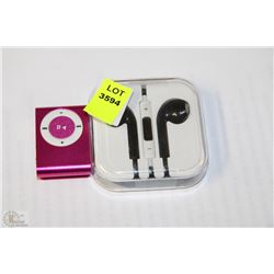 NEW BELT CLIP MP3 PLAYER W/EARBUD EARPHONES