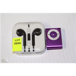 NEW BELT CLIP MP3 PLAYER W/EARBUD EARPHONES