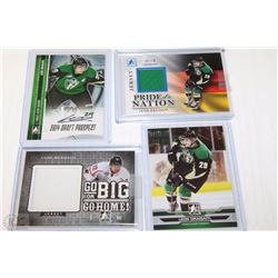 LOT OF 4 LEON DRAISAITL  # AND SIGNED HOCKEY CARDS