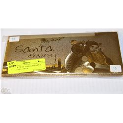 #15-PACK OF 10 24K GOLD SANTA CLAUS ENVELOPES