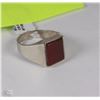 Image 1 : STERLING SILVER .925 MENS RING WITH AGATE STONE