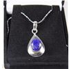 Image 1 : #7 NATURAL SAPPHIRE PENDENT .925 STERLING SILVER