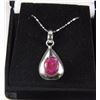 Image 1 : #6 NATURAL RUBY PENDENT .925 STERLING SILVER