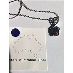 AUSTRALIAN BLACK TRIPLATE OPAL SET IN .925