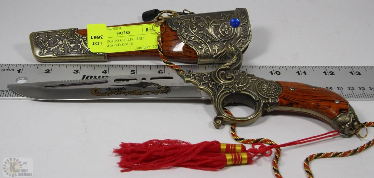 FURY DORADO COLLECTIBLE PISTOL SHAPED KNIFE