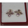 Image 1 : 14KT YELLOW GOLD PINK SAPPHIRE & DIAMOND SET W/COA