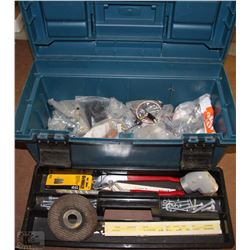 RUBBERMAID TOOLBOX W/ CONTENTS TOOLS WITH LOTS OF