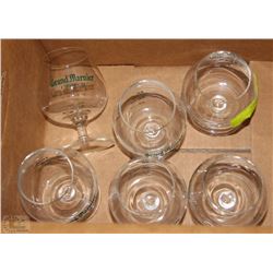 SET OF 6 GRAND MARNIER BRANDY SNIFTERS