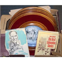 BOX WITH EDMONTON COLLECTOR PLATES INCLUDING
