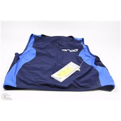 MENS ORCA TRI-SINGLET RACER TOP WITH ZIPPER SIZE L