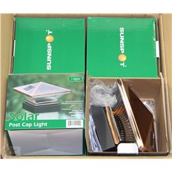 CASE OF 8 NEW SOLAR POST CAP LIGHTS