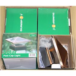 CASE OF 8 NEW SOLAR POST CAP LIGHTS