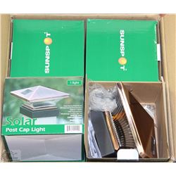 CASE OF 8 NEW SOLAR POST CAP LIGHTS