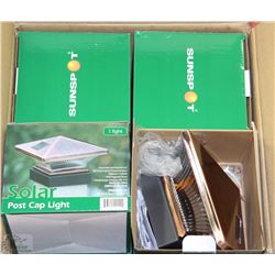 CASE OF 8 NEW SOLAR POST CAP LIGHTS