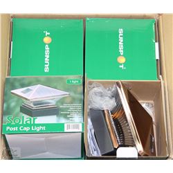CASE OF 8 NEW SOLAR POST CAP LIGHTS