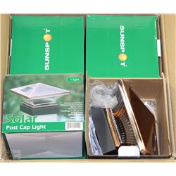 CASE OF 8 NEW SOLAR POST CAP LIGHTS