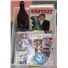 Image 1 : BOX OF HOCKEY WITH MAGAZINES BOOKS AND 2 SETS OF