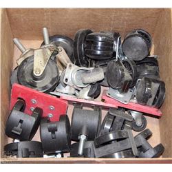 6 SETS OF 4 VARIOUS SIZES OF CASTORS