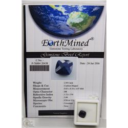 TRP77 NATURAL BLUE SAPPHIRE 2.95CT WITH COA