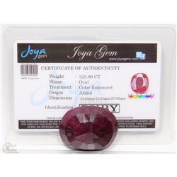 TRP71 RUBY 123.90CT COLOR ENHANCED WITH COA