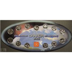 F)MILLENNIUM CANADA 2000 QUARTER SET OF 13