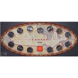 E) MILLENNIUM CANADA 1999 QUARTER SET OF 13