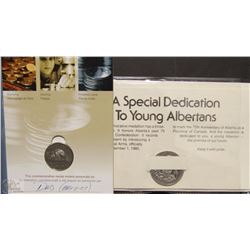 A) LOT WITH 1 ALBERTA STRONG & FREE ALBERTA  ARMS