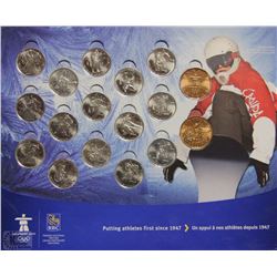 B) THE VANCOUVER 2010 CIRCULATION COIN SET OF 17