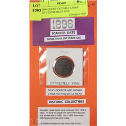 I)1896 QUEEN VICTORIA LARGE CENT EXTREMELY FINE