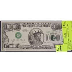 US NOVELTY 1 MILLION DOLLAR BANKNOTE