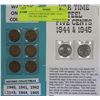 Image 1 : F)COLLECTION WAR TIME 1 CENT 1940,1941,1942,1943,
