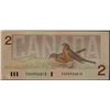 Image 1 : 1986 CANADIAN 2 DOLLAR ROBIN BANKNOTE