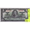 Image 1 : 1937 CANADIAN 1 DOLLAR BANKNOTE