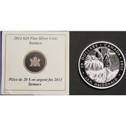 N)2012 FINE SILVER J.E.H. MACDONALD ART CANADA $20