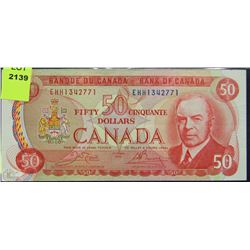1975 CANADIAN RCMP MUSICAL RIDE $50 BANKNOTE