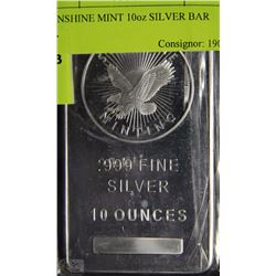 SUNSHINE MINT 10oz SILVER BAR