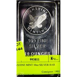 SUNSHINE MINT 10oz SILVER BAR