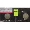Image 1 : CANADIAN 1936 GEORGE V SILVER NICKELS X2