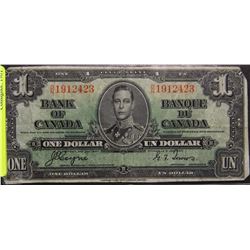 1937 KING GEORGE VI ONE DOLLAR BANKNOTE
