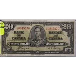 1937 KING GEORGE TWENTY DOLLAR BANKNOTE