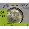 Image 1 : MINT UNCIRCULATED 1964 KENNEDY SILVER HALF DOLLAR