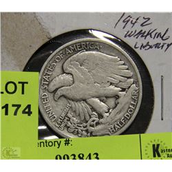 1942 USA WALKING LIBERTY SILVER HALF DOLLAR